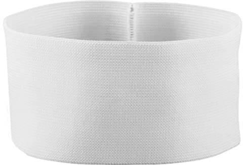 Druckreich gummielastische Armbinde (Höhe 6 cm) (weiss) bedruckt mit IHREM INDIVIDUELLEM TEXT + LOGO