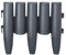 NAIZY Bordo per prato Bordo per aiuola in plastica Palizzata da giardino Effetto legno Pietra per bordi, antracite (LxH): 28 cm x 24 cm - 20 pezzi, 5,6 m
