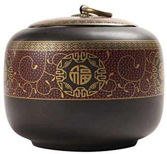 TAOZUYING Urna de cenizas de cremación para adultos, caja conmemorativa funeraria humana mediana y grande, recuerdo de cerámica hecho a mano, familia o cementerio (tamaño : 16,5 x 14 cm) matrimonio