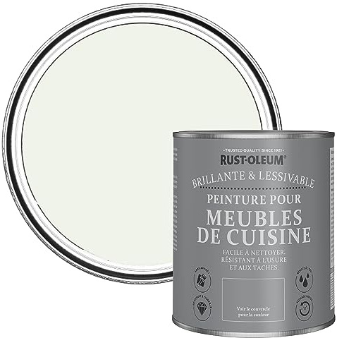 Rust-Oleum White Kitchen Cupboard Paint in Gloss Finish - Steamed Milk 750ml
