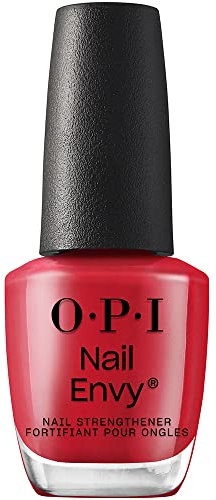 OPI Nail Envy Big Apple Red - Trattamento rinforzante per unghie, finish crème, colore rosso opaco e brillante - Vegano (15ml)