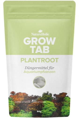 NatureHolic Grow Tabs Plantroot - Pflanzendünger fürs Aquarium - Dünger Tabletten mit Kalium, Magnesium & Eisen - Wurzeldünger für gesundes Wachstum, Starke Farben & kräftige Wurzeln