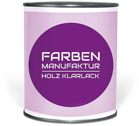 Farben Manufaktur Möbelfarbe PU Klarlack Möbellack Holzlack Arbeitsplatten Tisch glzd./smt 1L, Farbe: Glänzend