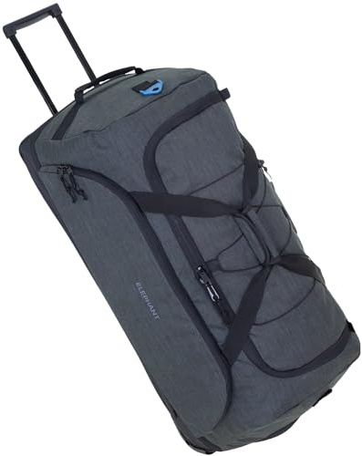 Elephant Reisetrolley Cruiser Travel Trolley 13031 Anthrazit Gun Oliv | Koffer Weichgepäck Reisetasche Reise Urlaub 100-135 Liter Dehnfalte Schuhfach Seitenfach Flach verstaubar