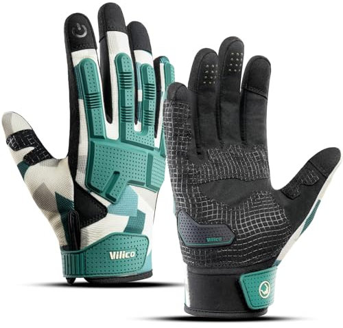 Vilico Guantes Moto Hombre, Antideslizante,Pantallas Táctiles, Guantes tácticos para Airsoft, Motocicleta,Caza,ATV,MTB