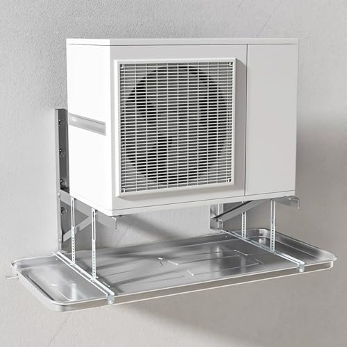DJJYCTNM Air Conditioner Condensate Drain Pan, Outdoor Stainless Steel Universal Ac Drip Cushion Water Collecting Drainage Pan, No Leak HVAC Units Drip Tray with Mounting Bracket ( Color : 84*39cm/33*