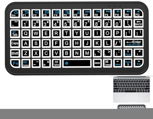 Tastiera wireless retroilluminata, tastiera cordless,Piccola tastiera per | laptop Luminosità regolabile | Tastiere per computer silenziose e ricaricabili, tastiera per tablet per più dispositivi