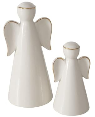 BOLTZE Veliden Engel weiß Gold 11-17cm 2tlg