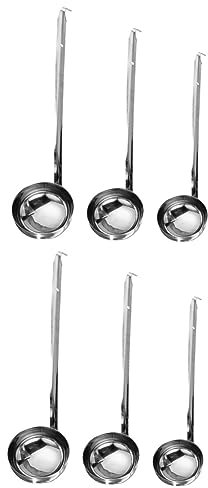 TOPBATHY 6 Pz Cucchiaio in Acciaio Inossidabile Mestolo Da Portata Paletta Per Wok Cucchiai Per Mescolare Cucchiai Da Minestra D'epoca Mestolo Da Cucina Cucchiaio Per Mescolare Brodo Silver