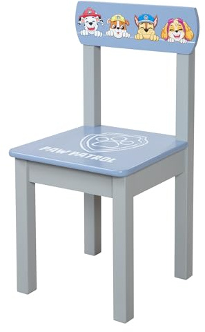 roba Silla Infantil Paw Patrol - Complemento Ideal para el Grupo de Asientos roba - Mueble Infantil para Niños a Partir de 18 Meses - Motivo de los Héroes de la Serie Popular - Madera Gris/Azul