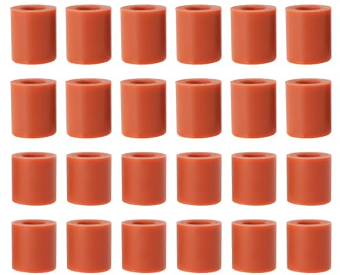 eMagTech Silikon-Nivelliersäule für 3D-Drucker, Höhe 18 mm/16 mm, Außendurchmesser 16 mm, Innendurchmesser, 4 mm, stabiles Hotbed-Werkzeug, hitzebeständiger Silikonpuffer Orange, 24 Stück