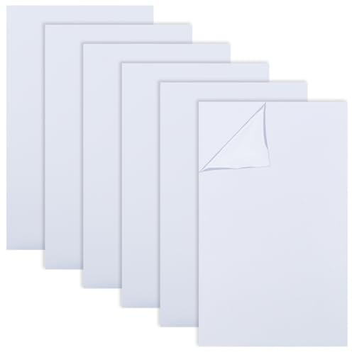 OLYCRAFT 6 ark vitt ABS-plastark 25 x 15 cm ABS-plastpanel 0,5 mm tjockt hårt plastark polystyren flexibel plastskiva för byggmodellmaterial material