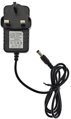 JZK 8.4V 1A power supply charger replacement, 8.4 volt AC to DC power adapter with indicator light for LED Bicycle Bike Front Light Headlight Headlamp or Other 8.4V Devices