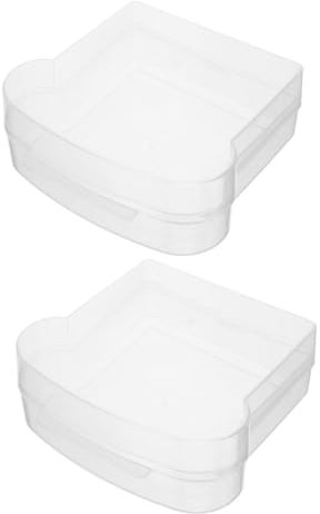 COLLBATH 2piezas Caja Almacenaje Sandwich Reutilizable Unidades Transparente Segura Práctica y Espaciosa Para Adultos