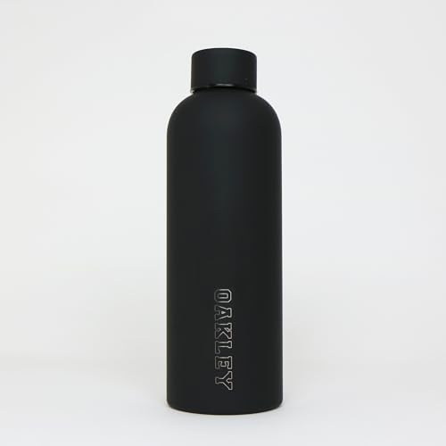 cribstar Borraccia termica personalizzabile, perfetta per scuola, viaggi, ufficio, palestra ovunque, con piccolo nome, incisione laser (nero)