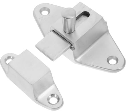 DIYEAH Chiavistello Di Sicurezza Per Porta Scorrevole in Acciaio Inox Serratura Scrocco Scorrevole Resistente Per Porte Da Garage Bagno e Interni