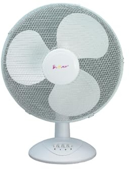 Ventilateur de bureau oscillant 50 W, diamètre de 40 cm, idéal pour refroidir les espaces restreints et offrir du confort par temps chaud.