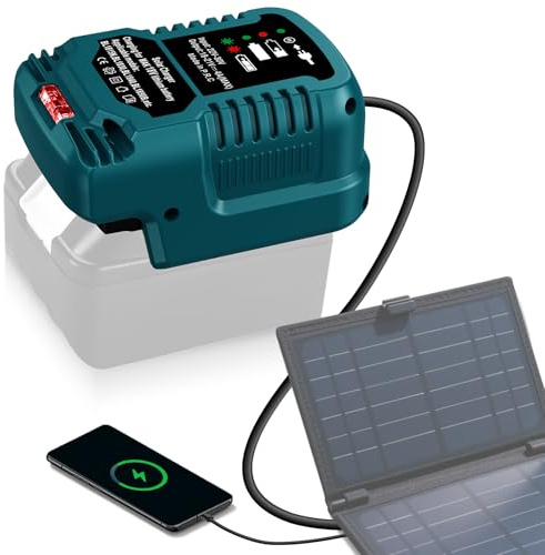Solar Ladegerät für Makita 18V Akku,Tragbar,Outdoor-Arbeit,Camping