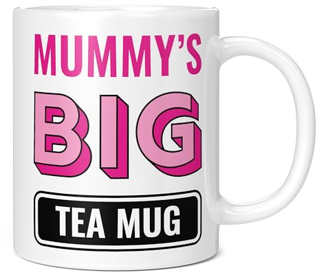 Mug Monster - Mummy's Big Tea Mug, Mother's Day Gift, Birthday Present for Mummy, Giant Mugs for Women, Huge Cup Hot Drinks, Oversized Tea Cup, Extra Large Ceramic Gift