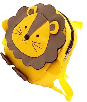 CTIRCHIU Kinderrucksack Oxford Gewebe Cartoon Löwe mit Verstellbaren Riemen und Abnehmbarem Anti Verlust Haken für Kindergarten und Schule