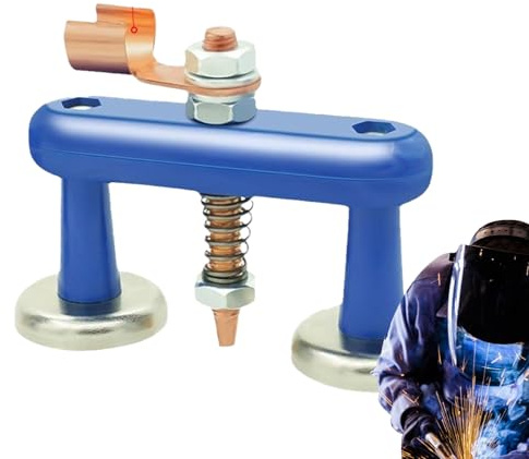 Pinza Magnética de Tierra para Soldadura - La Pinza de Conexión a Tierra de Uso Intensivo para el Soldador - de Soporte para Soldadura en Talleres Domésticos, Resistente a Altas Temperaturas