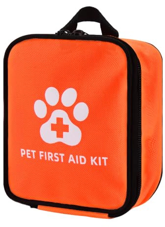 ShiQiao Spl Tragbares Erste-Hilfe-Set für Haustiere, Notfalltasche für Hunde, Katzen, Haustier-Medizin-Organizer-Tasche für Haustierbesitzer, Reisen, Outdoor, Hunde- und Katzenpflegetasche, mit