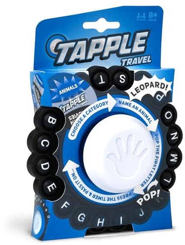 Tapple Travel Word Game | Fast-Paced Family Travel Game | Choose a Category & Race Against The Timer to be The Last Player | Family Games | For 2-8 Players | Ages 8+