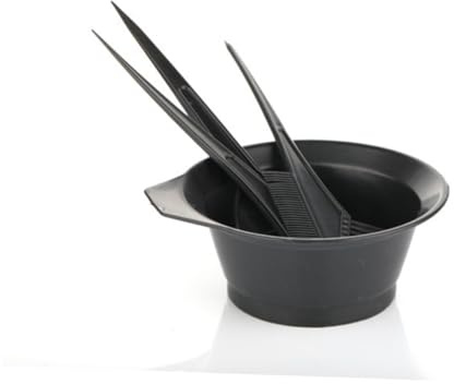 FONDOTIN 4 ensembles Kit de Coloration Cheveux avec Peigne Teinture Incliné Bol et Brosse Accessoires Professionnels pour Salon et Usage Maison Outils Réutilisables et Faciles à Tenir pour
