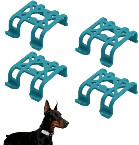 Tractive GPS-Hunde-Tracker-Gummi-Clip, 4 Stück, blaue Tractive Gummi-Halterung, Haustier-Tracker für Hunde, Gummi-Befestigungs-Clips, kompatibel mit Tractives Gps Soft Pet Locator Clip (blau)