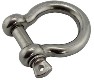 Haogui 5 grilletes de anclaje acero inoxidable 304 4, 6, 8 y 10 mm, con perno seguridad, for aparejos barco(8mm)