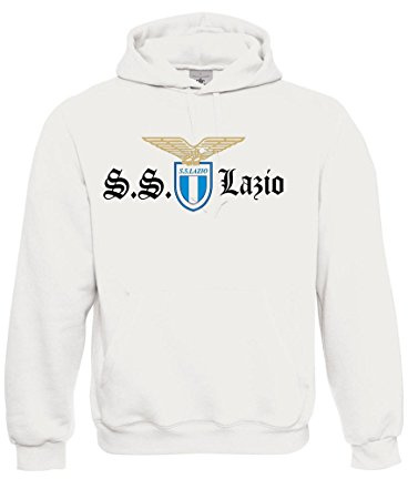 Textilmonster Huvtröja – Lazio (fram) till 5XL, Vit, XXL