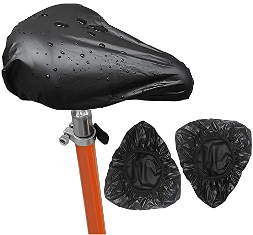 Kulannder Waterproof Bike Saddle Cover in Black, Bicycle Seat Rain Cover with Elastic, 3Packs Bike Seat Cover