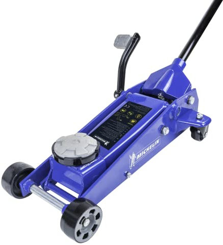 MICHELIN 009554 Cric Hydraulique 3T Levage Rapide – Hauteur 145-490 mm – Direct Twist System – Idéal SUV, 4x4, Camping-Car, Utilitaires – Bras Long 100 cm avec Protection Caoutchouc, Roues Pivotantes