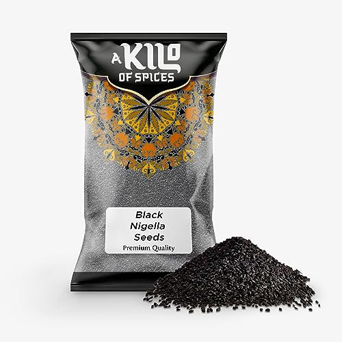A Kilo of Spices | Premium Black Nigella Sativa Seeds (Kalonji) 1 Kg | Pure and Potent | Superfood for Immune Support, Digestive Health, and Culinary Delights | Pure Nigella Seeds