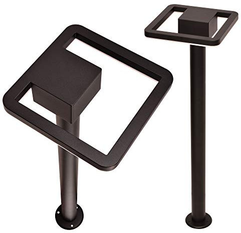 max K O M F O R T LED Wegeleuchte Standleuchte 80cm Garten eckig schwarz 12 Watt IP44 3000K warmweiß Außenlampe eckig D-METRA