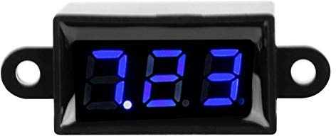 Akozon Voltmetro digitale Amperometro 0,28 pollici a due fili DC 3.0-30V Display a LED Misuratore di corrente di tensione(Blu)