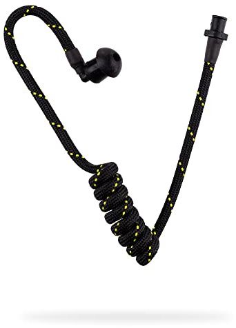 Schallschlauch aus Nylon | Funkgeräte Zubehör | Security Zubehör | Schallschlauch Polizei | Ohrhörer Schallschlauch für Security Kopfhörer, Security Ohrhörer | Bajonettverschluss | Farbe: Schwarz-Gold