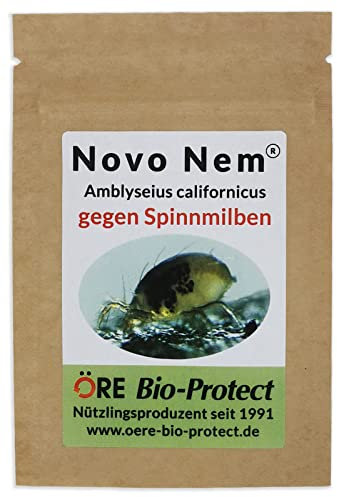 Novo Nem® Ambly. calif. 1000 Raubmilben - Streuware für 10-20 Pflanzen gegen Spinnmilben an Zierpflanzen, Gemüse und Nutzpflanzen