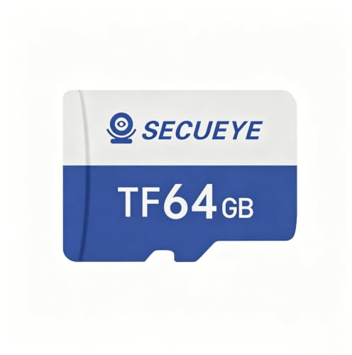 JOYNANO SECUEYE Carte mémoire TF 64 Go Classe 10 FAT32 haute vitesse de lecture/écriture 24h/24 et 7j/7 pour caméra de sécurité Dash Cam et plus encore