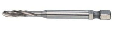 VÖLKEL HexDrive Maschinengewindebohrer (Sechskantaufnahme) 1/4 Bit | HSS-E | M5 | DIN371 | Form C / 15°RSP | Metrisches Gewinde | Sackloch | Gewindeschneider