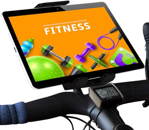 Turnaroundtech Surfplattehållare för motionscykel, lämplig för alla surfplattor och styr av alla