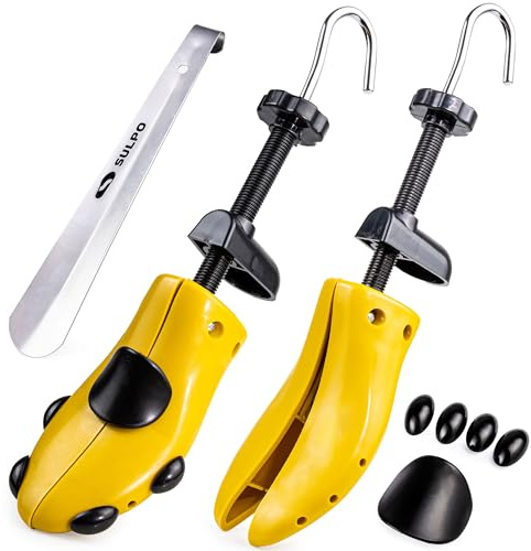 SULPO 2 Stück Shoe Stretcher Größe 43-46, Schuhspanner fur Damen und Herren, Schuhweiter, Schuhe dehnen, Stiefeldehner zum weiten plus Schuhlöffel