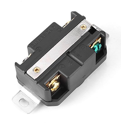 Presa di Corrente Femmina NEMA L14-20P, 20 A, 125/250 V, Bloccaggio, Messa A Terra Industriale, Montaggio A Incasso, Non Include viti.