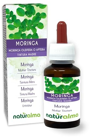 Moringa (Moringa oleifera ou Moringa aptera) feuilles Teinture Mère sans alcool Naturalma - Extrait liquide gouttes 60 ml - Complément alimentaire - Végétalien ou végan