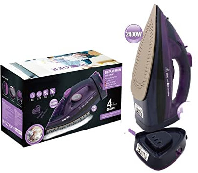 Vaporizador de mano Plancha de vapor con ajuste de velocidad, carga inalámbrica, plancha de ropa portátil, plancha de vapor, suela de cerámica portátil, temperatura constante para ropa sobre la marcha