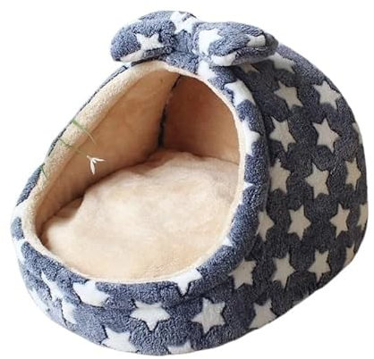 Hundebett mit Bezug, Höhle, Hundeversteck, Hundeschlafplatz, Hundehöhlenbett, Anti-Angst, rutschfest, waschbar, winddicht, warm, weich, ideal for Welpen und mittelgroße Hunde, Haustierbett, Hundebetth