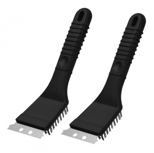 Spazzola Barbecue 2 Pezzi Spazzola Metallica Per Barbecue Con Spazzola Metallica E Raschietto Kit Barbecue Per Piastra Ghisa Barbecue Griglia Barbecue Affumicatore Bbq