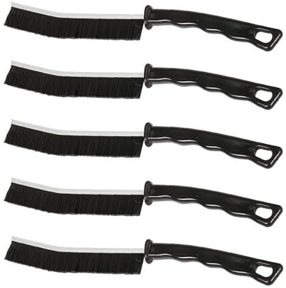 5 PCS Crevice Cleaning Brush, Bathroom Cleaning Brush, Magic Brush Cleaner, Multifunctional Brushes for Gaps, Dead Corners, and Tile Grout, Ideal for Bathroom, Kitchen, and Home Cleaning (Black)