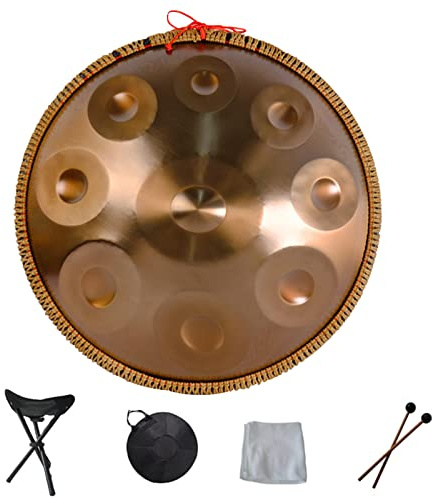 Professionelles Handpan-Trommel-Set mit 9 und 14 Tönen, mit Reisetasche, Seildekoration und Schlägeln, ideal für Meditation, Yoga und Zen-Musik