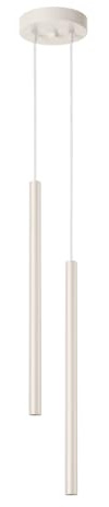 SOLLUX lighting Hängelampe Pendelleuchte Hängeleuchte Deckenlampe Lampe Decke Stahl 2 Flammig 15 x 15 x 114 cm Beige Pastelo